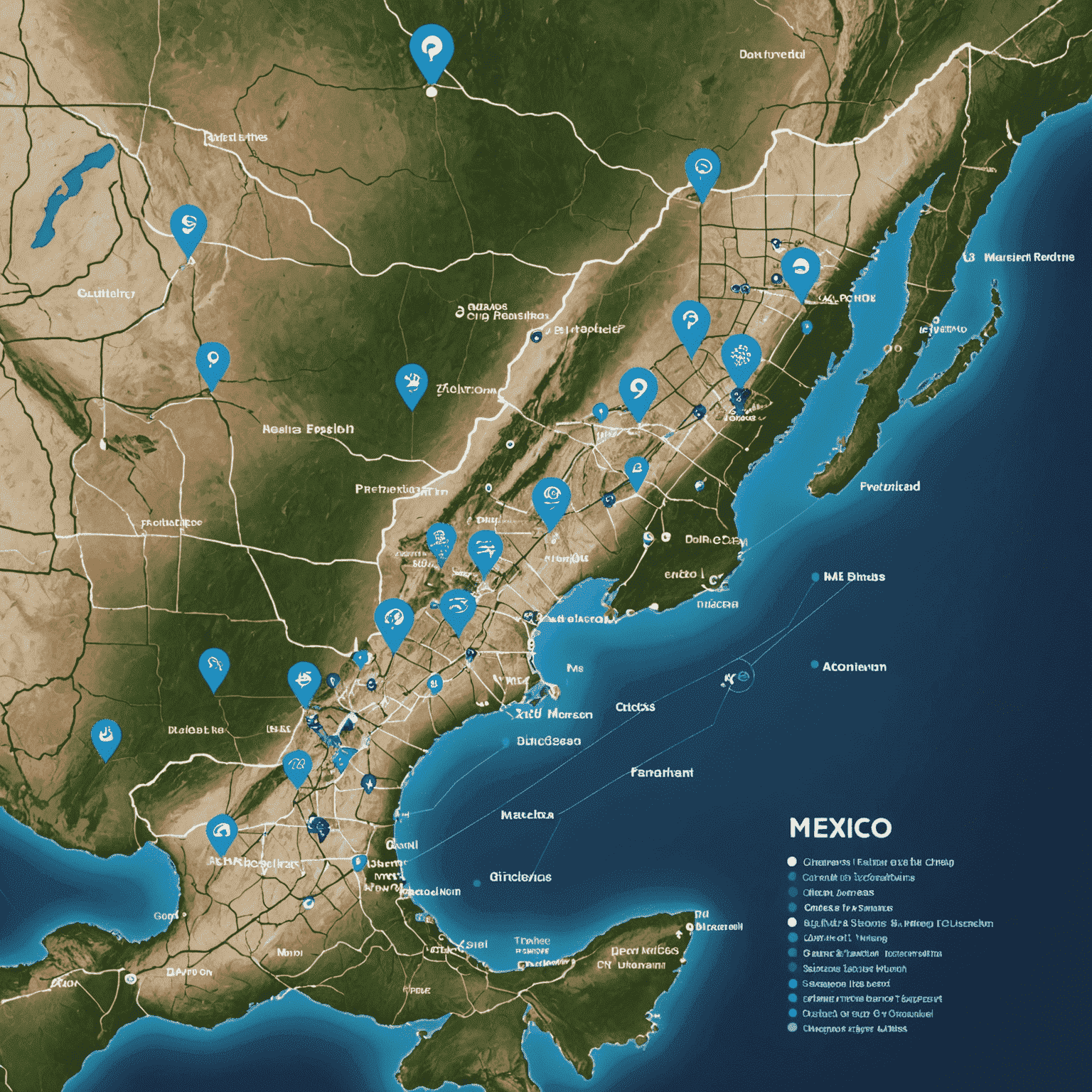 Mapa de México mostrando las 10 nuevas ciudades con cobertura 5G de Telcel, resaltadas con iconos de antenas y ondas de señal